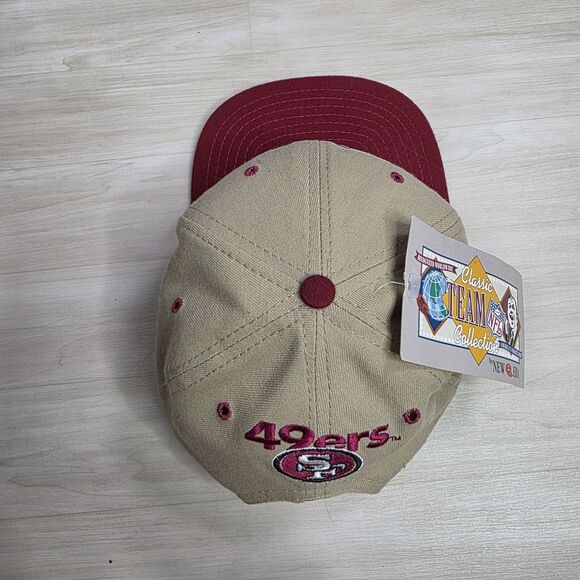 Vintage New‎ Era San Francisco 49ers Snapback Hat Dupont Visor Low Profile Gold - Picture 5 of 10